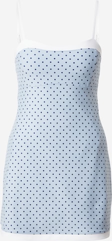 Rochie de vară de la Abercrombie & Fitch pe albastru: față