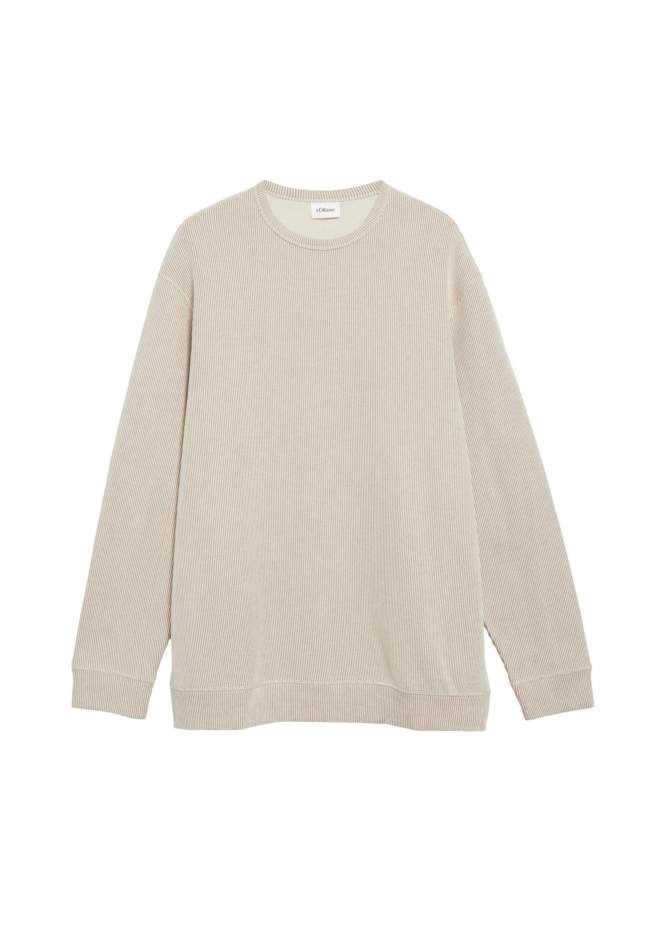 s.Oliver Men Big Sizes Sweatshirt in Beige: Vorderseite