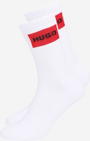 Chaussettes HUGO en blanc : devant