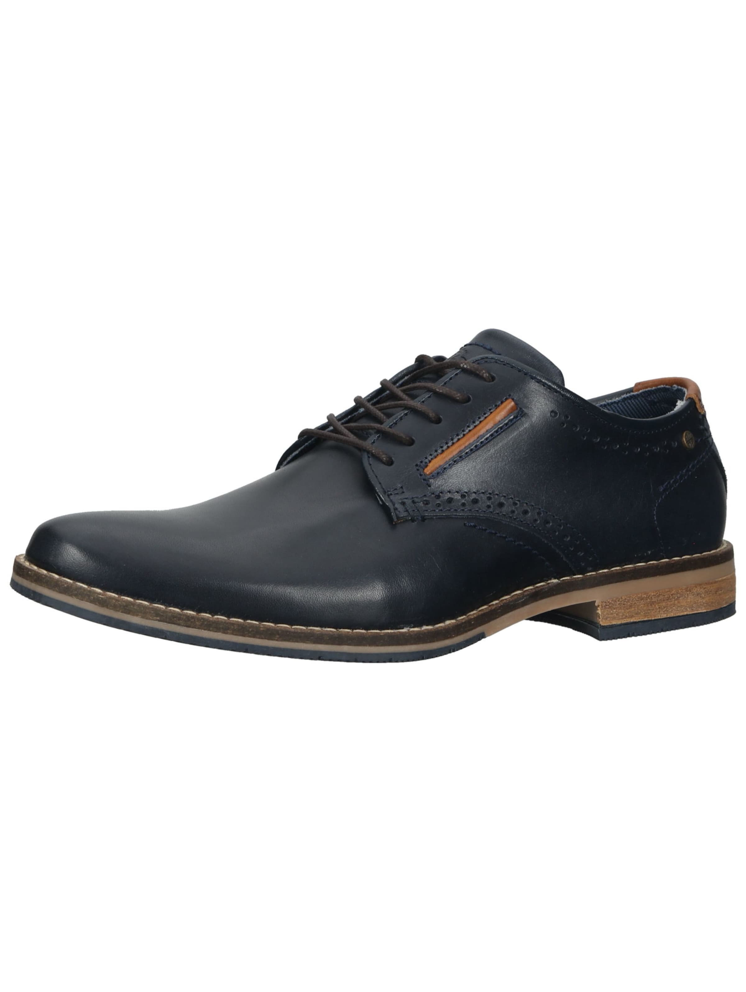 BULLBOXER Veterschoen in Blauw: voorkant