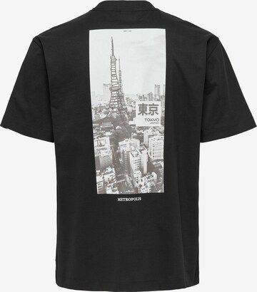 Only & Sons T-Shirt 'FRED' in Schwarz