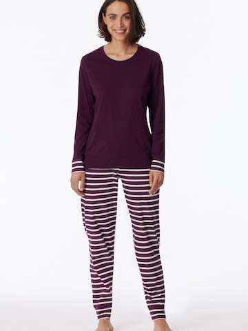 SCHIESSER Pajama ' Casual Essentials ' in Purple: front