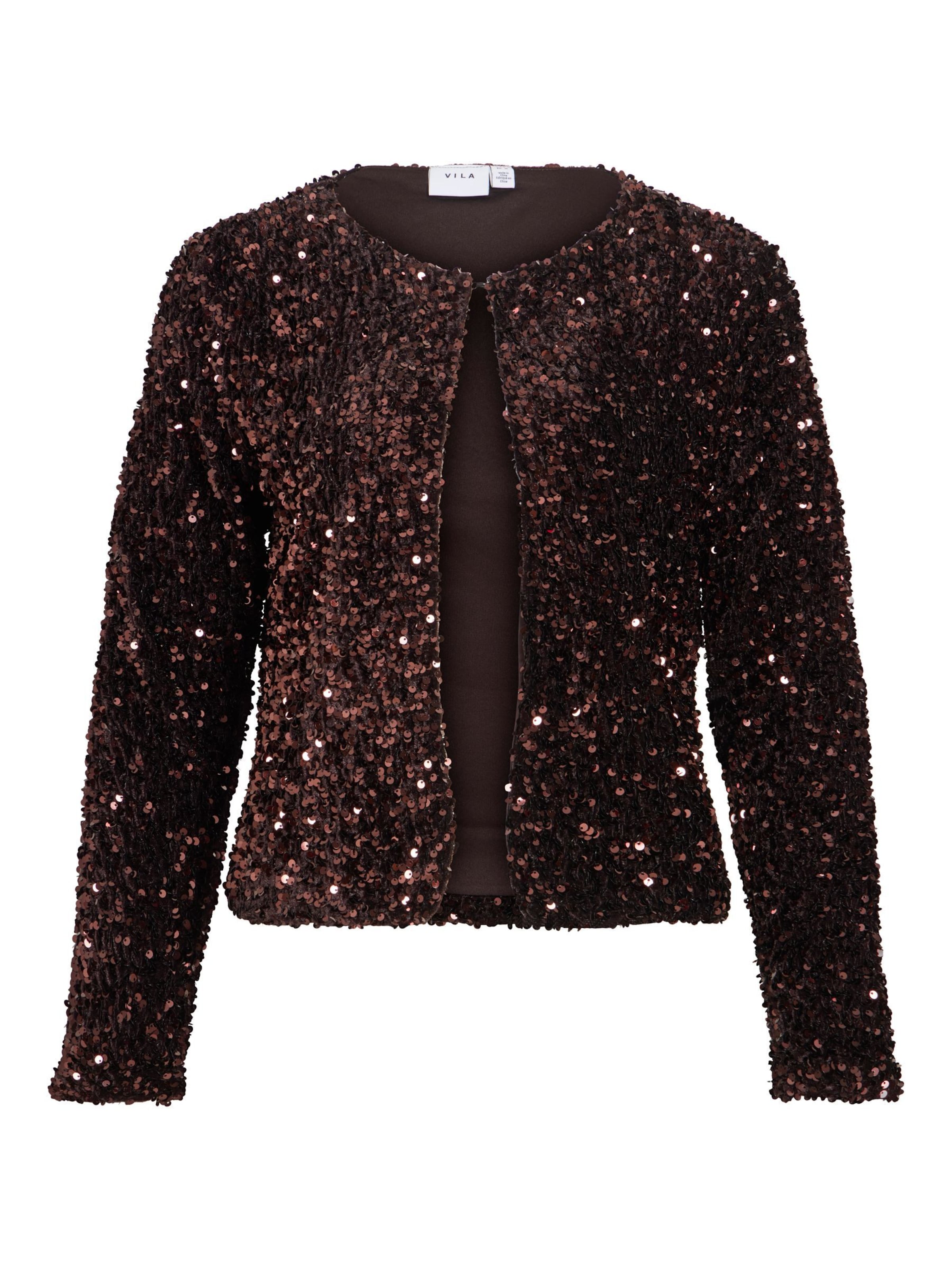 VILA Cardigan 'FAITH' i brun: forside