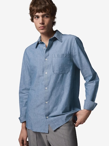 Coupe regular Chemise Next en bleu : devant