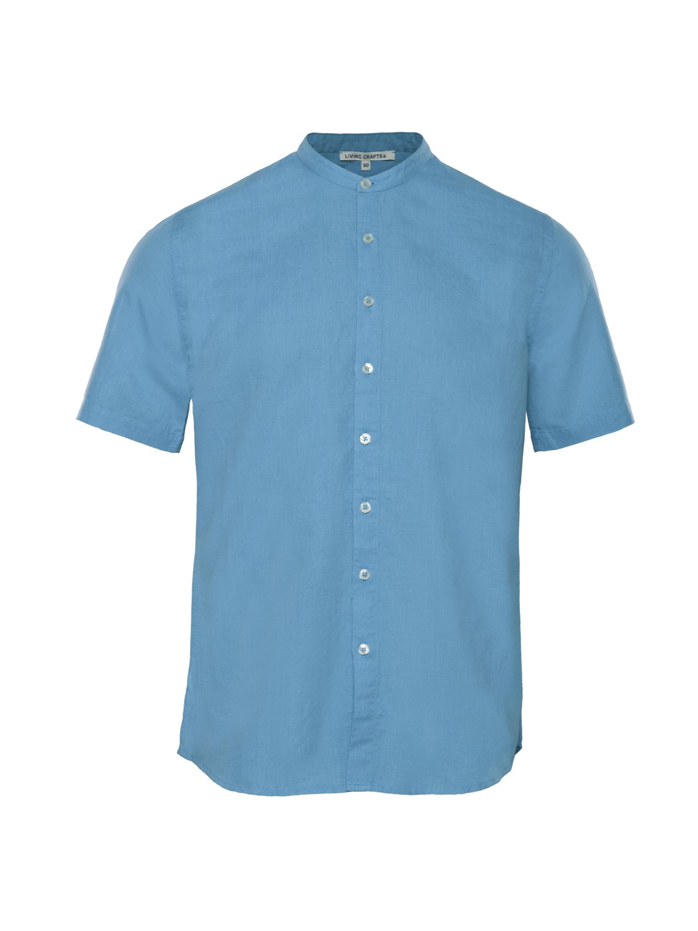 Living Crafts Hemd 'RUBEN'‌‌‌‌‌‌‌‌‌ in Blau: Vorderseite