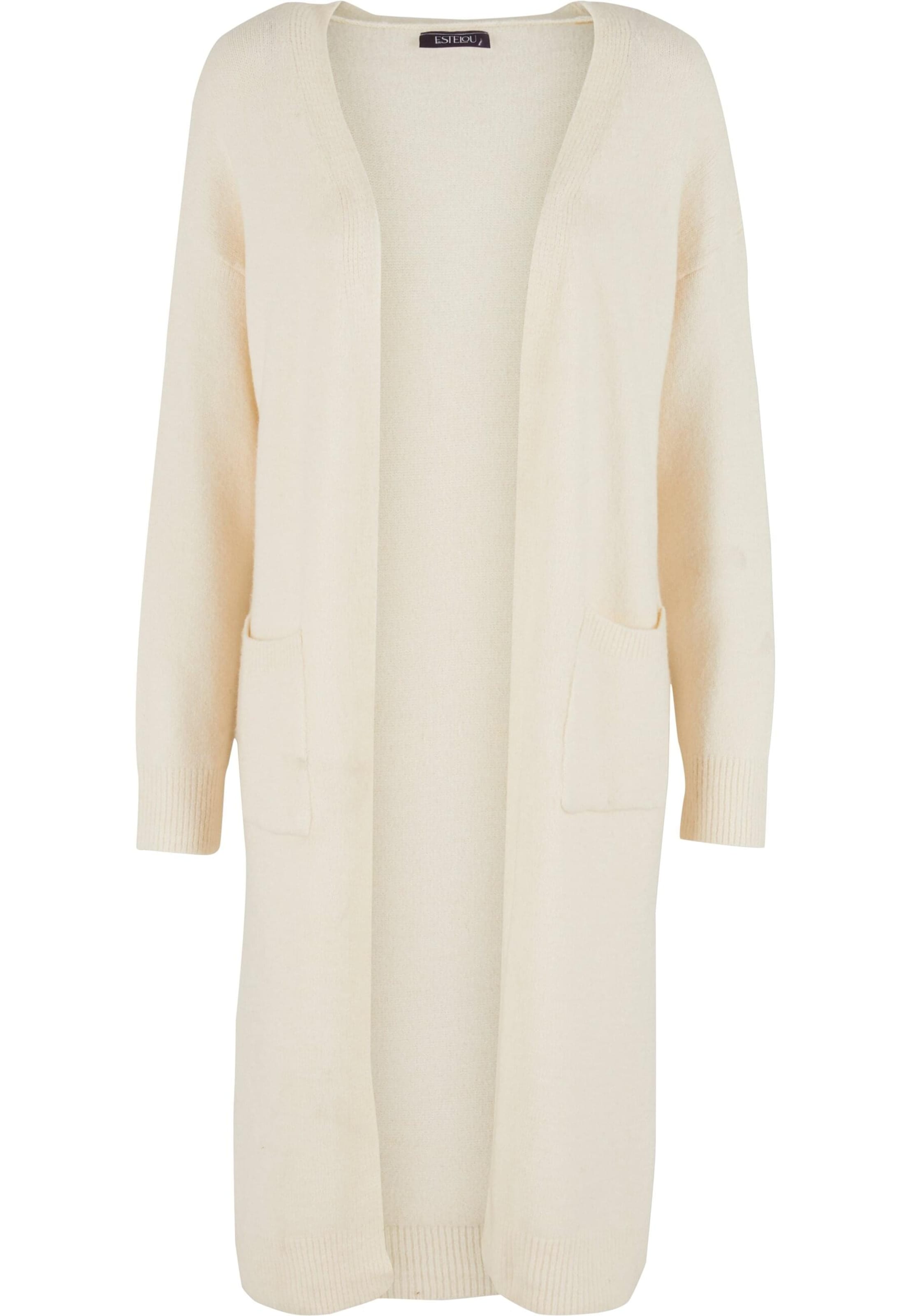 Urban Classics Gebreid vest in Beige: voorkant