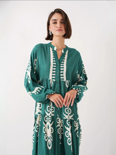 Abito Bigdart di colore beige chiaro / verde scuro, Visualizzazione prodotti