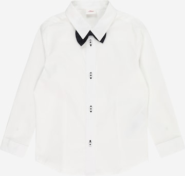 s.Oliver Regular fit Риза в бяло: отпред