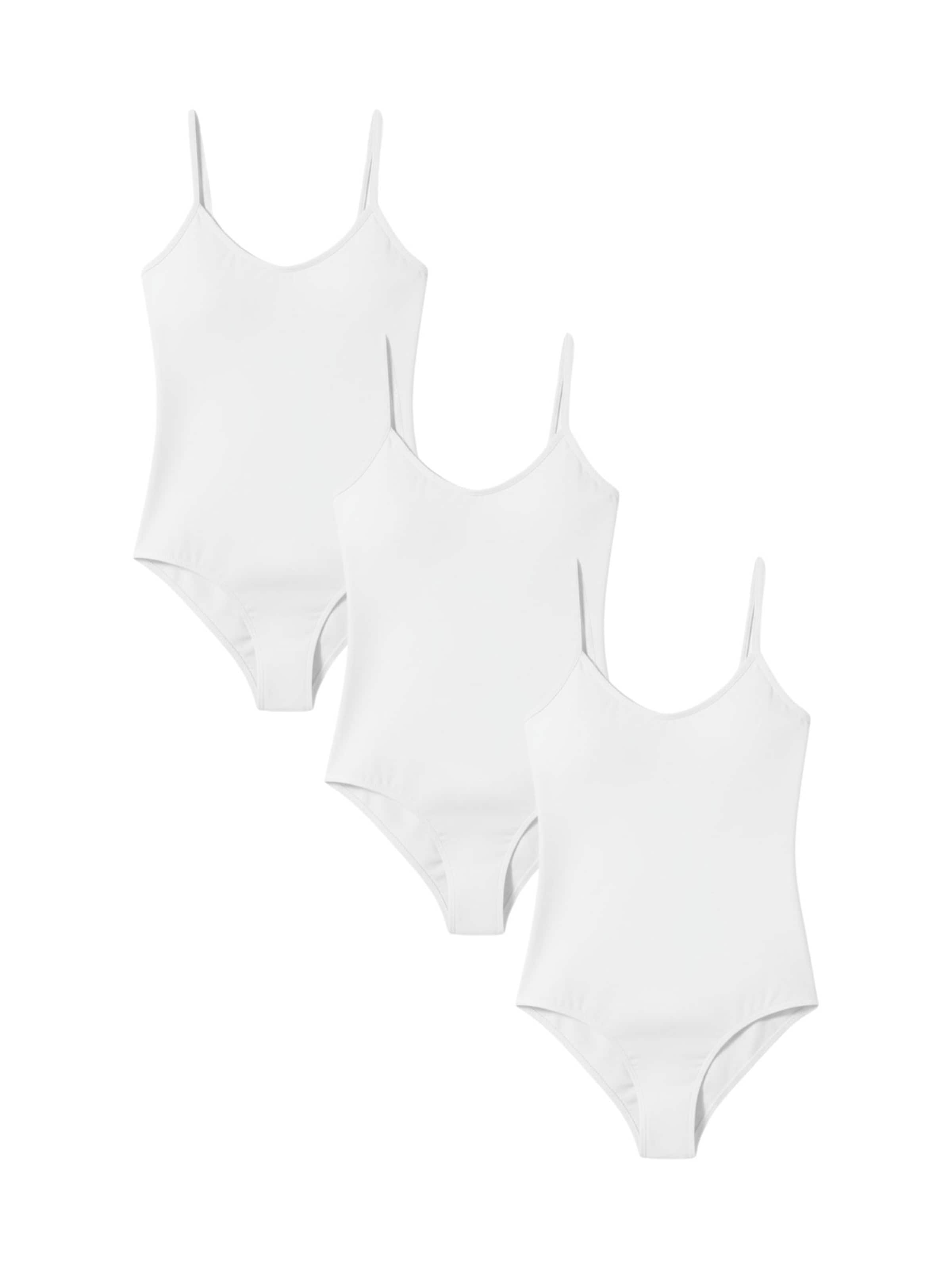 Maxte Bodysuit 'BASIC MAX Body Top Frauen 3er-Pack' in White: front