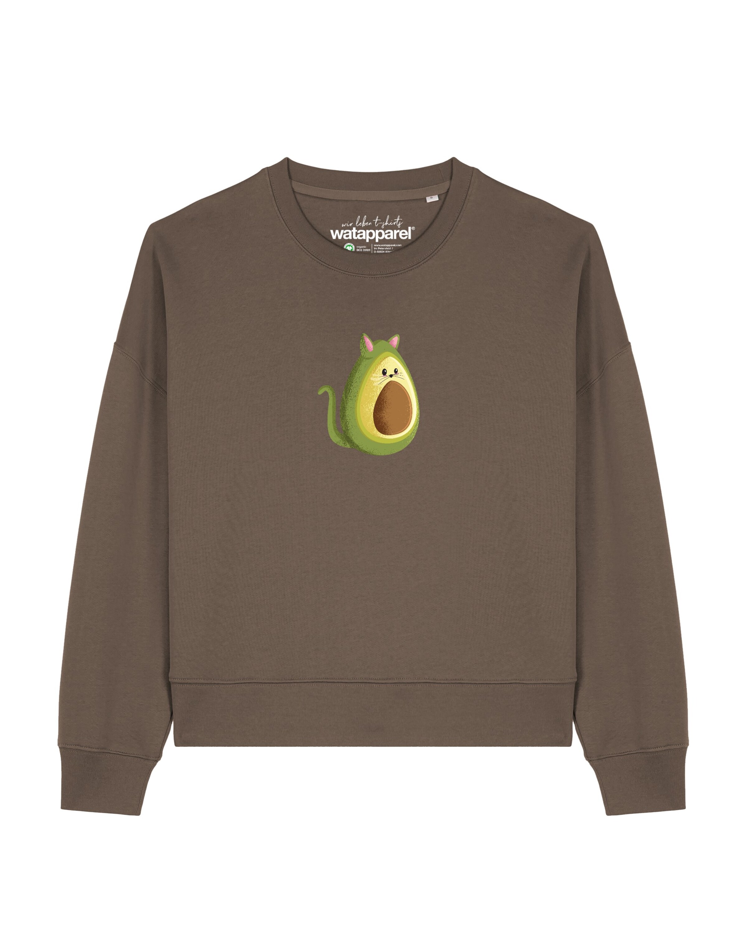 Felpa 'Avocato' di Watapparel in marrone: frontale