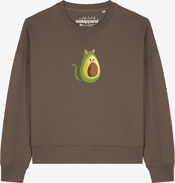 Felpa 'Avocato' di Watapparel in marrone: frontale