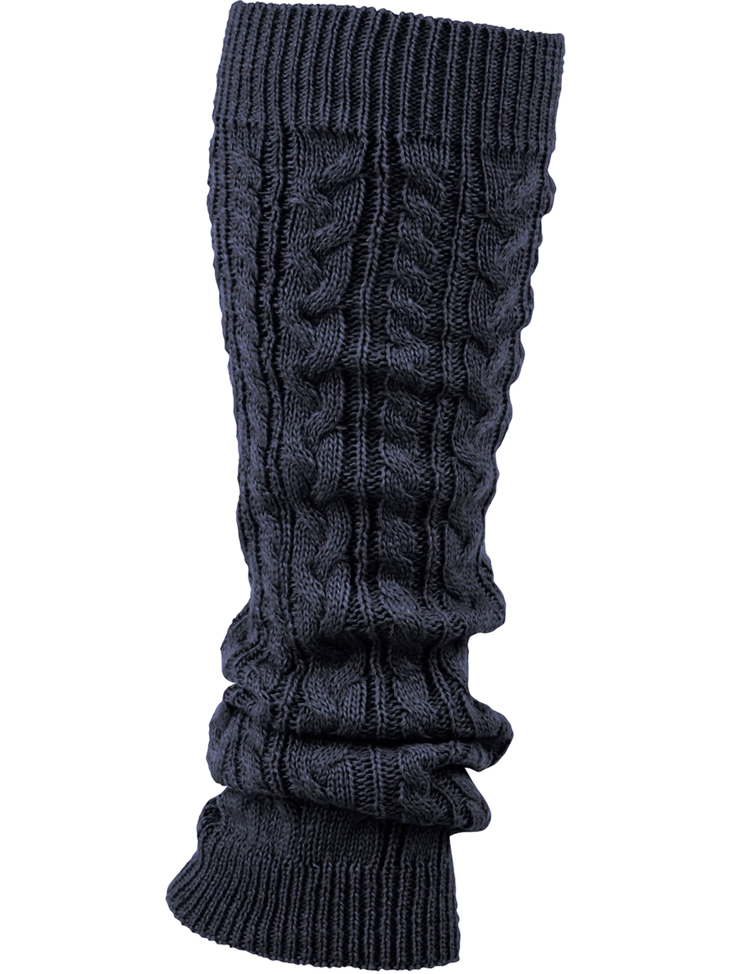 Capelli New York Leg Warmers 'Beinstulpen mit Zopfmuster' in Blue: front