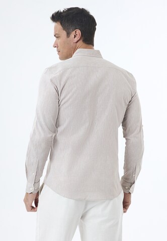 Jimmy Sanders Regular fit Button Up Shirt in Beige