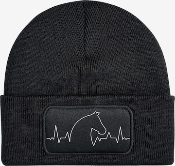 Youth Designz Mütze 'Heartbeat Pferd' in Schwarz: Vorderseite