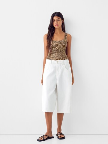 Bershka Rövid body - bézs