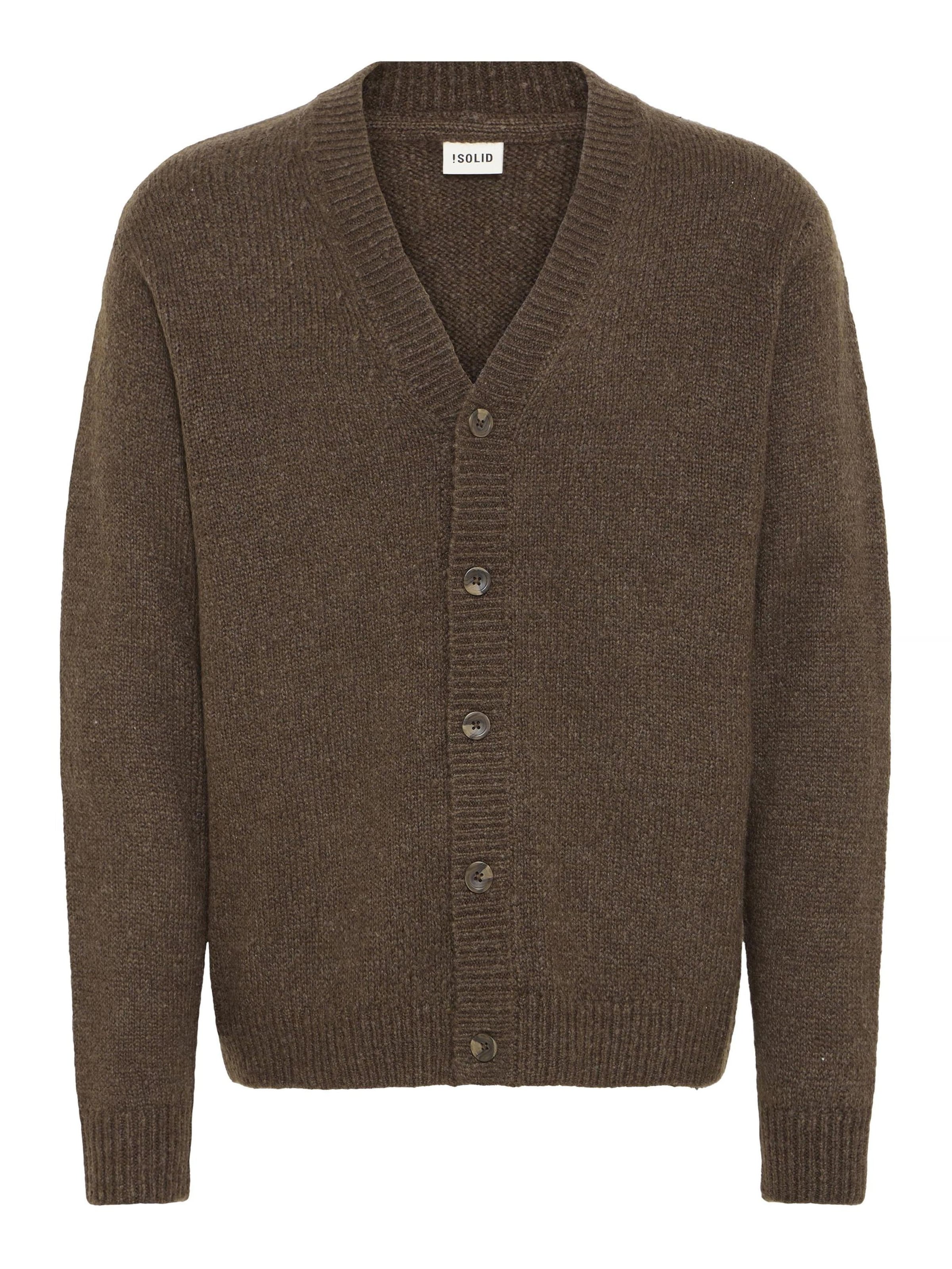 !Solid - Cárdigan ' SDHamed ' en marrón: frente