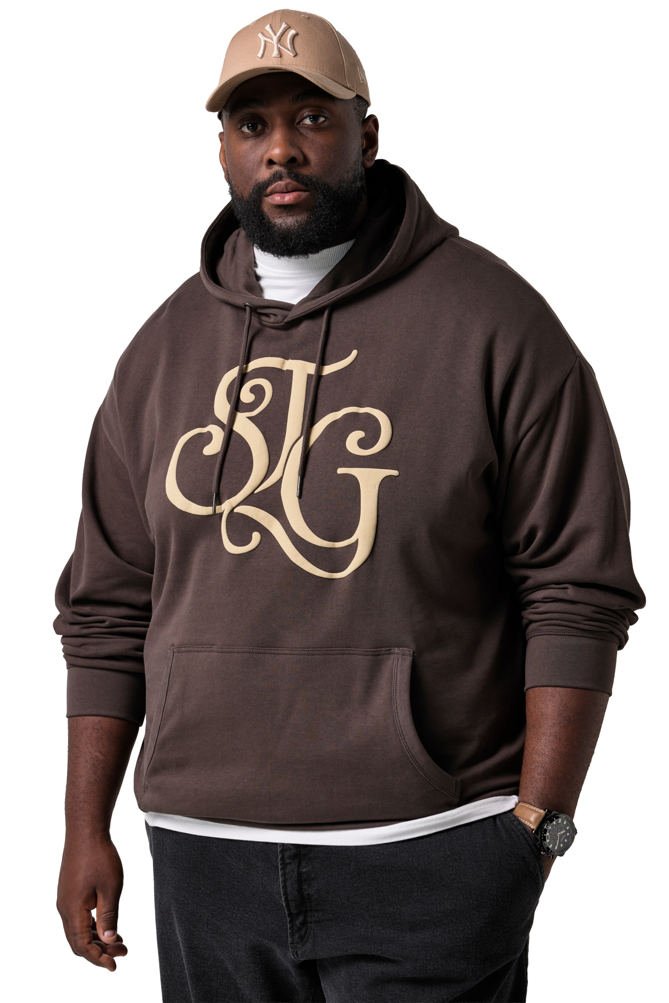 STHUGE Sweatshirt in Brons: voorkant