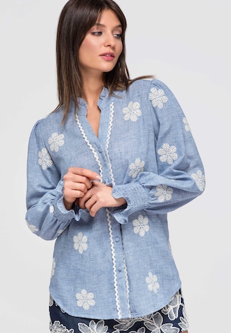 Ombre Blouse in Blue