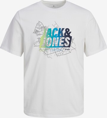 JACK & JONES Тениска 'MAP SUMMER' в черно