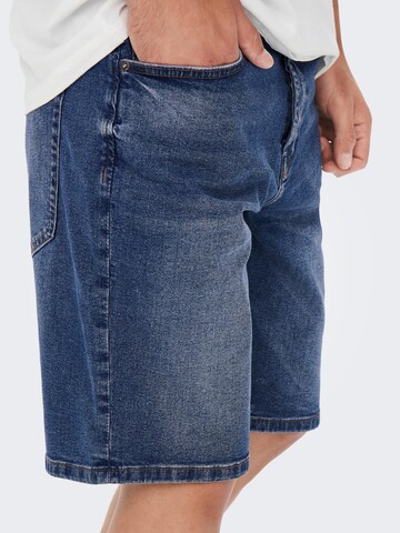 Regular Jean Only & Sons en bleu