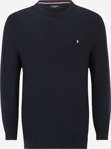 Jack & Jones Plus Sweater 'ROY' in Blue: front