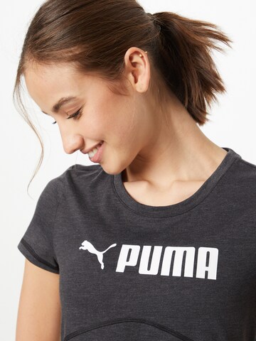 PUMA Functioneel shirt 'Fit Heather Tee' in Zwart