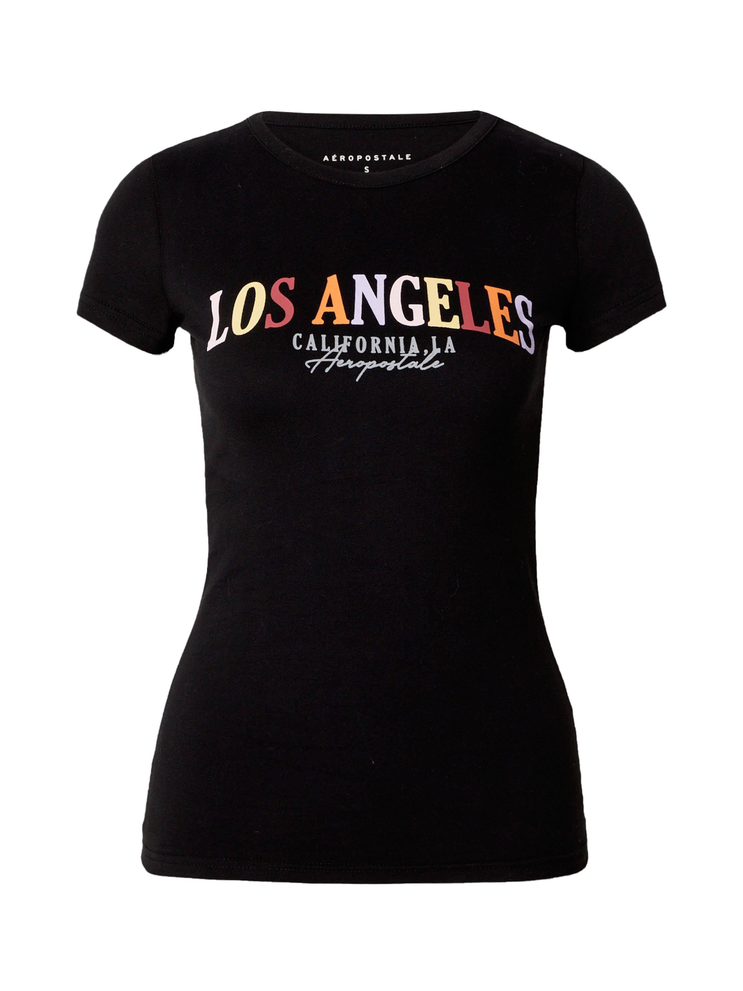 AÉROPOSTALE Shirts 'LOS ANGELES CALIFORNIA' i sort: forside