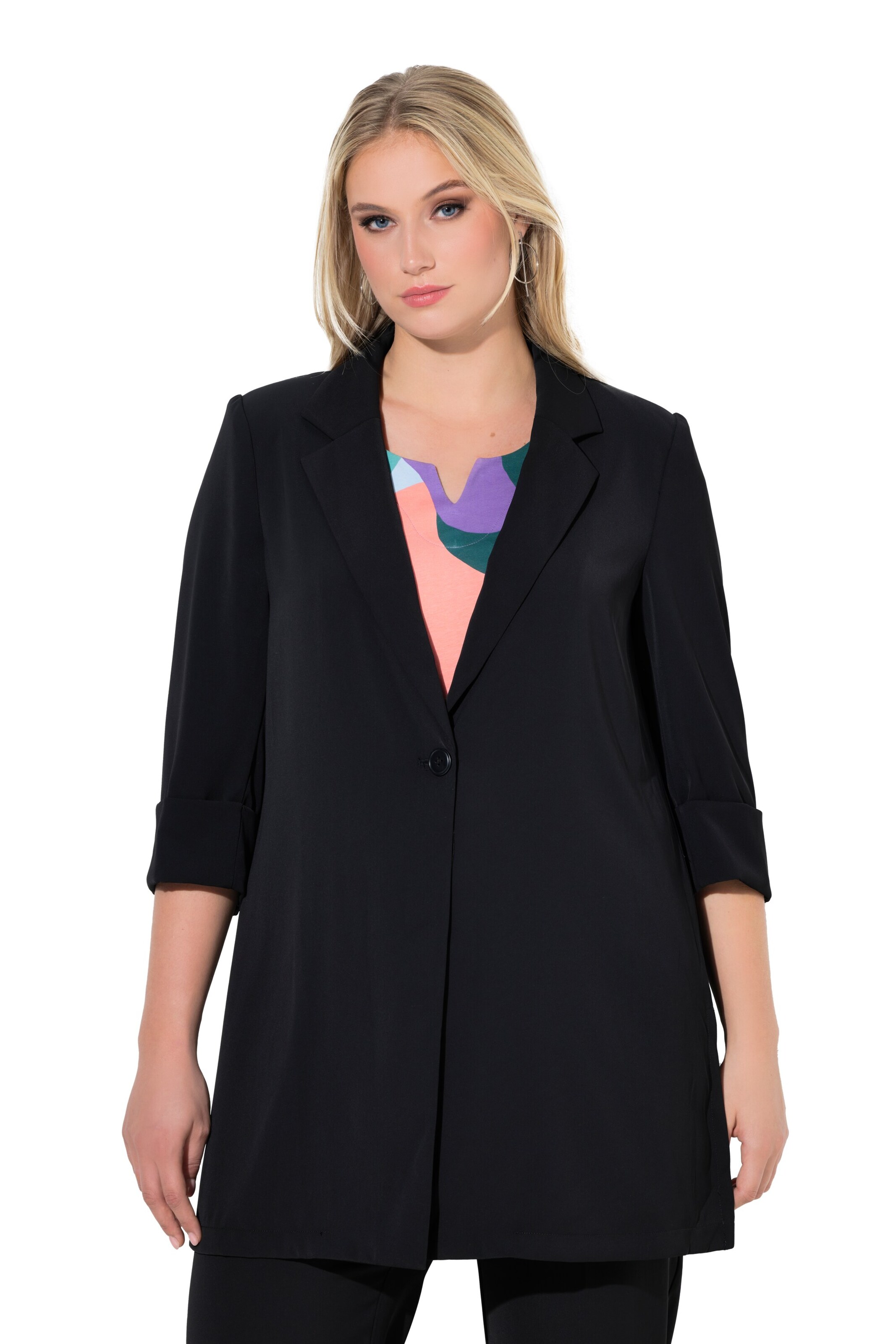 Ulla Popken Blazers in Zwart: voorkant