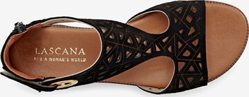 LASCANA T-Bar Sandals in Black