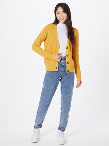 PIECES Knit Cardigan 'Karie' in Yellow