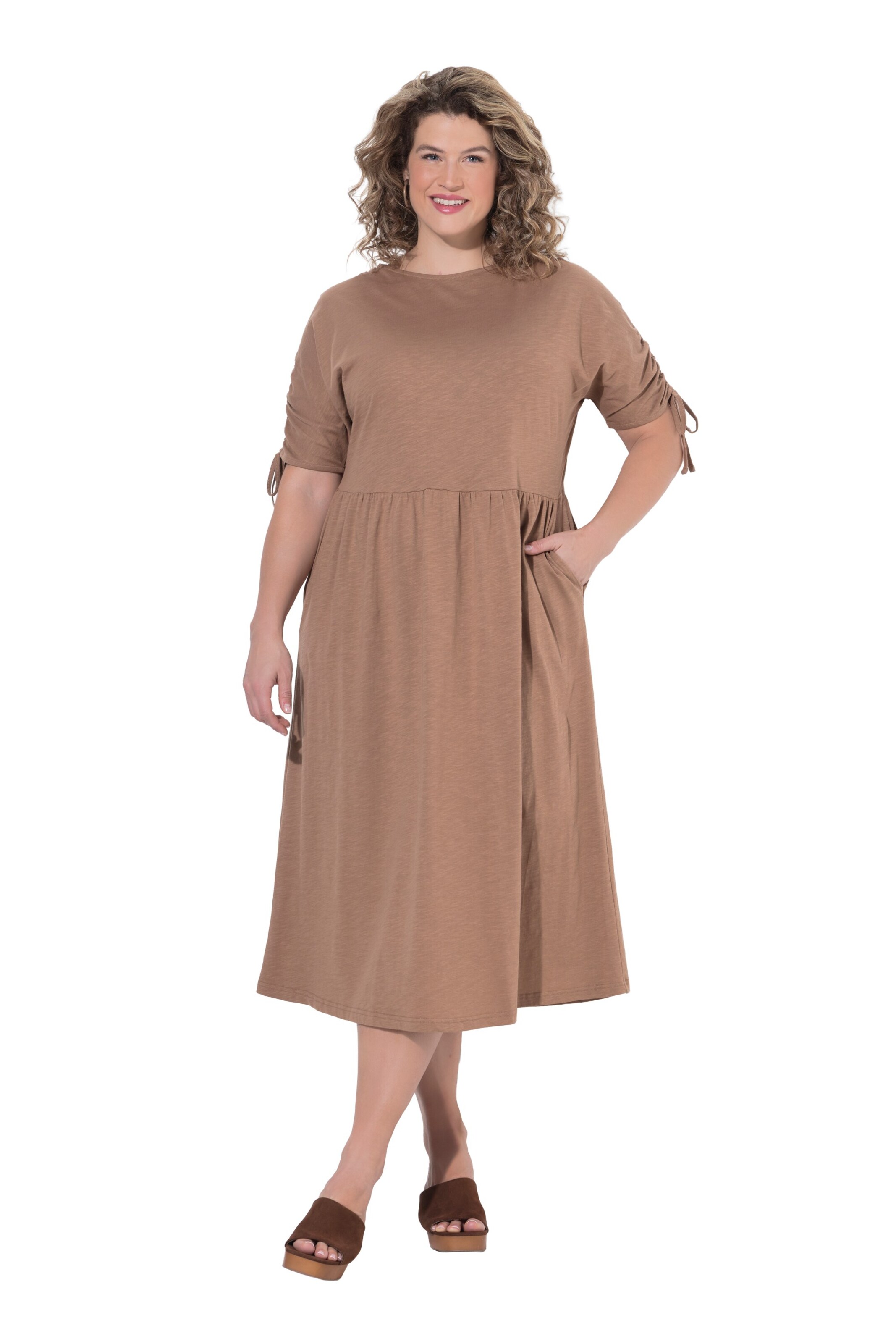 Ulla Popken Jurk in Bruin: voorkant