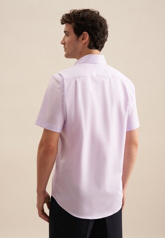 SEIDENSTICKER Regular fit Button Up Shirt 'Smart Essentials' in Purple