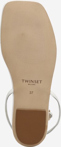 Twinset T-Bar Sandals in White
