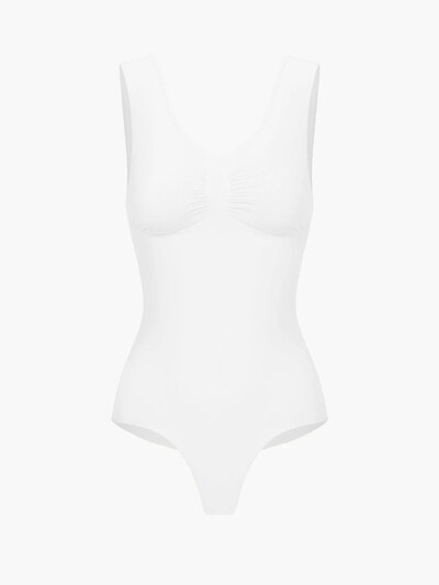 cfab (formerly creamy fabrics) Body modelant 'Tank Bodysuit Sculpting Shapewear mit String' en XS en blanc, Vue avec produit