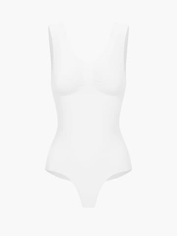 cfab (formerly creamy fabrics) Shapingbody 'Tank Bodysuit Sculpting Shapewear mit String'‌‌ in Weiß: Vorderseite