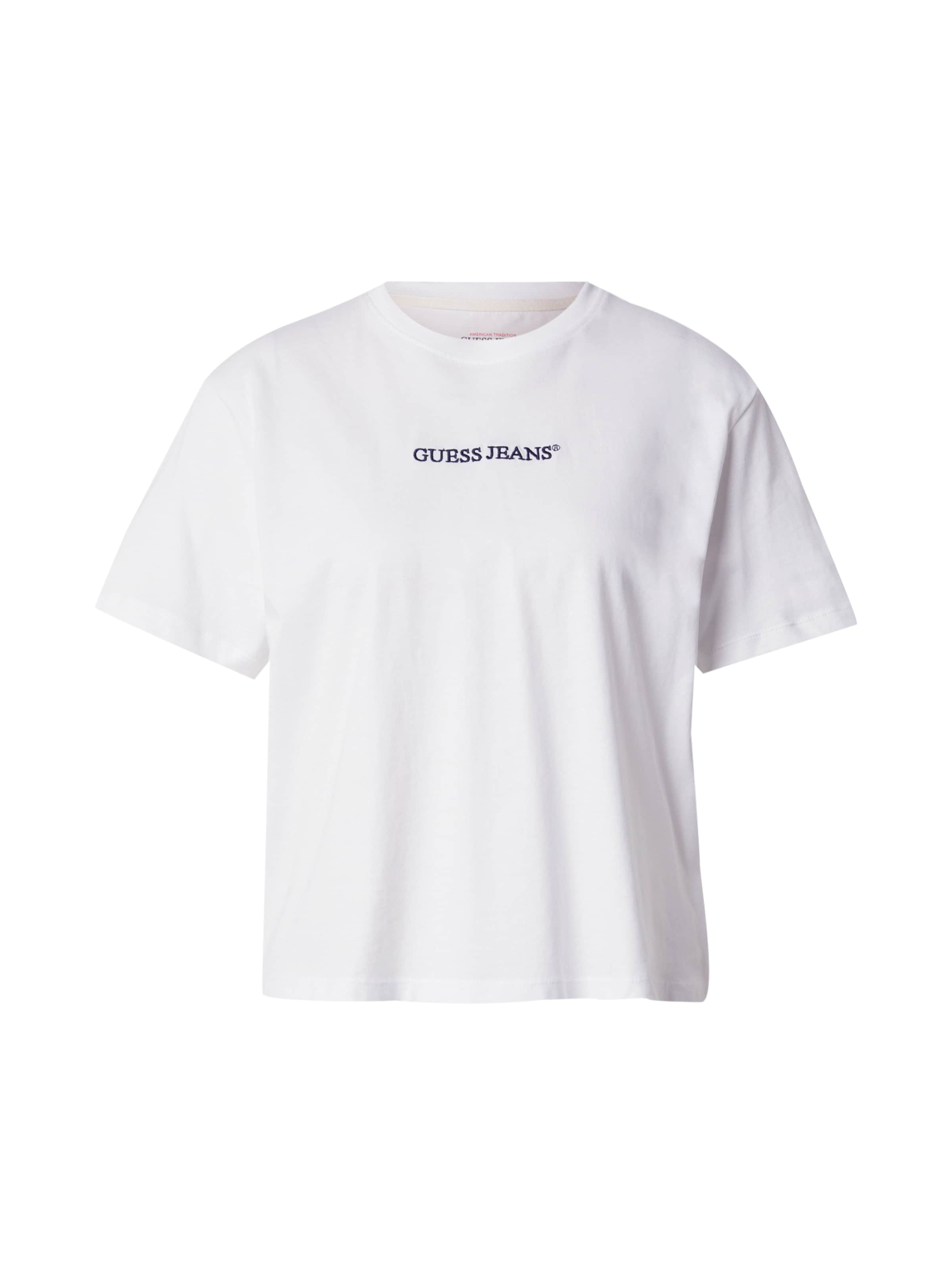 T-shirt GUESS JEANS en blanc : devant