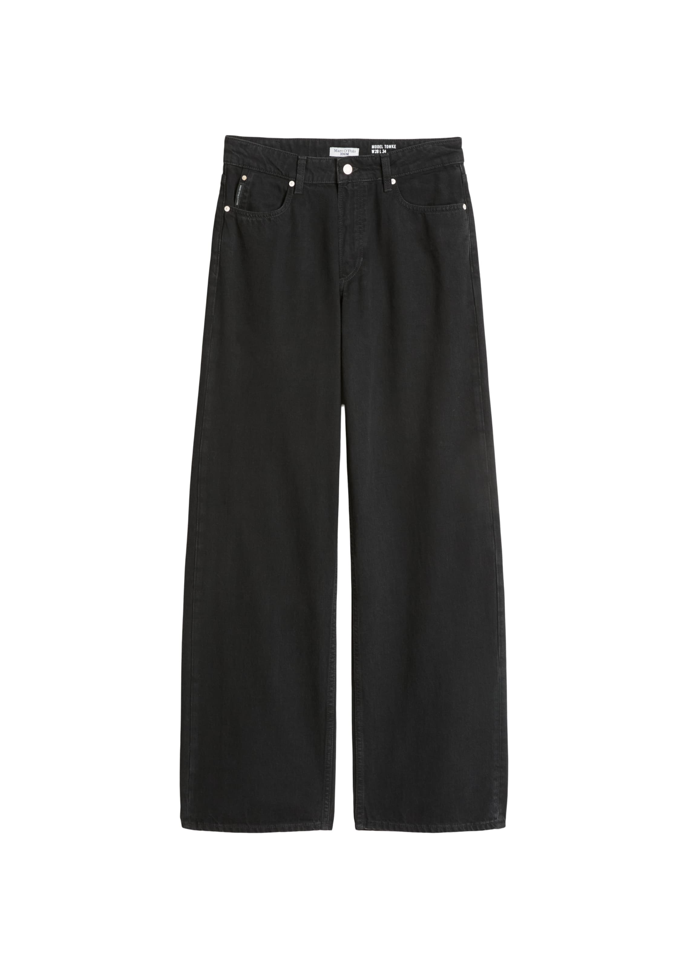 Marc O'Polo DENIM Loose fit Trousers in Black: front