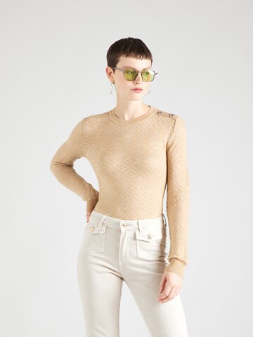 GUESS Sweater 'CHELSEA' in Beige: front