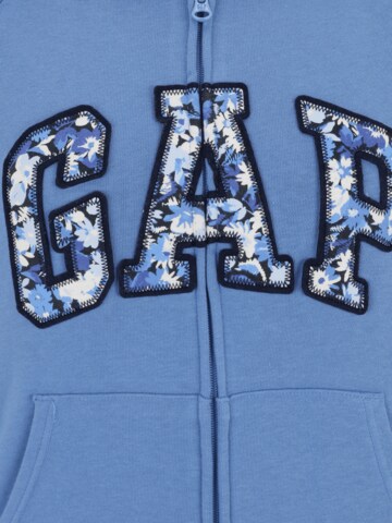 Gap Petite Zip-Up Hoodie 'HERITAGE' in Blue