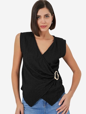 Bigdart Blouse in Zwart: voorkant