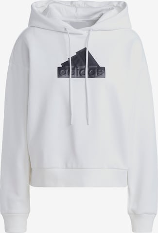 ADIDAS SPORTSWEAR Athletic Sweatshirt 'Future Icons Badge Of Sport' in White: front