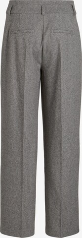 VILA Wide leg Trousers with creases 'Hyborn' in Grey
