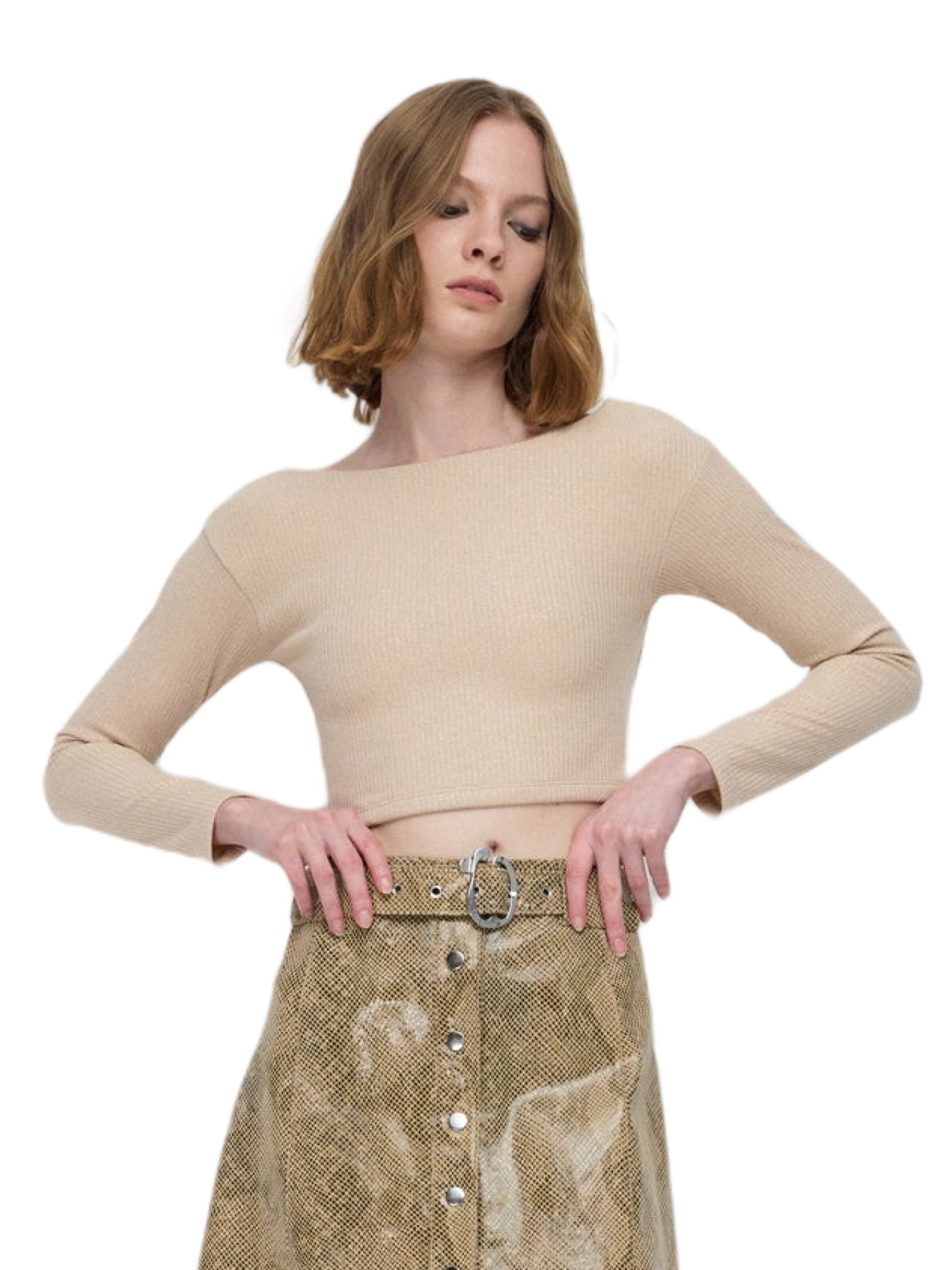 T-shirt No Matter What en beige