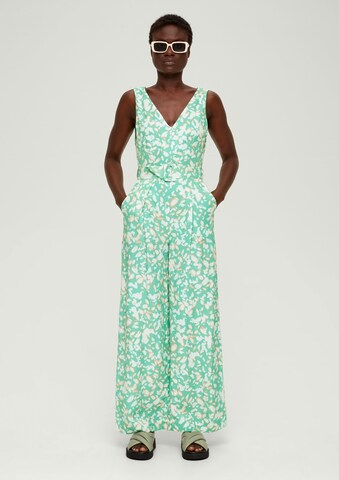 s.Oliver Jumpsuit in Groen: voorkant