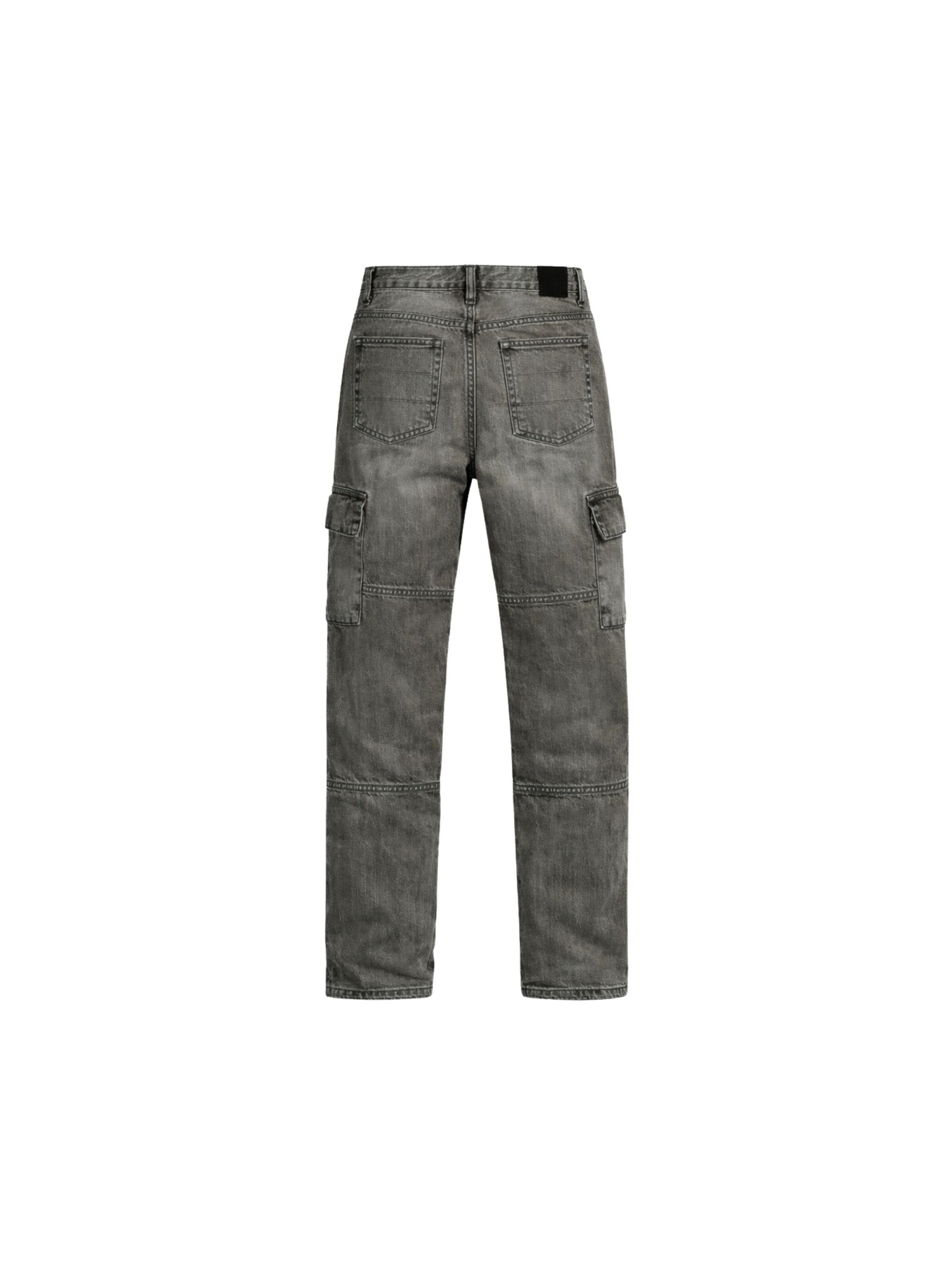 Solang Regular Hose Denim-Cargo-Jeans mit Cargotaschen in Grau