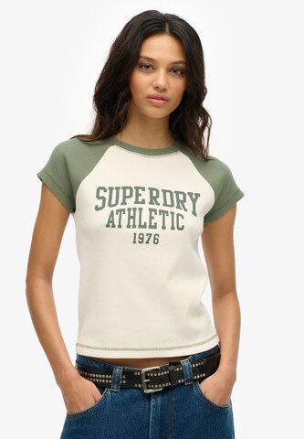 Superdry Shirt 'Athletic Essentials' in Wit: voorkant