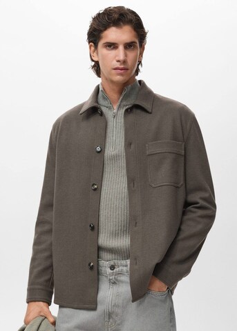 MANGO MAN Comfort Fit Übergangsjacke 'Alludia' in Grau: Vorderseite