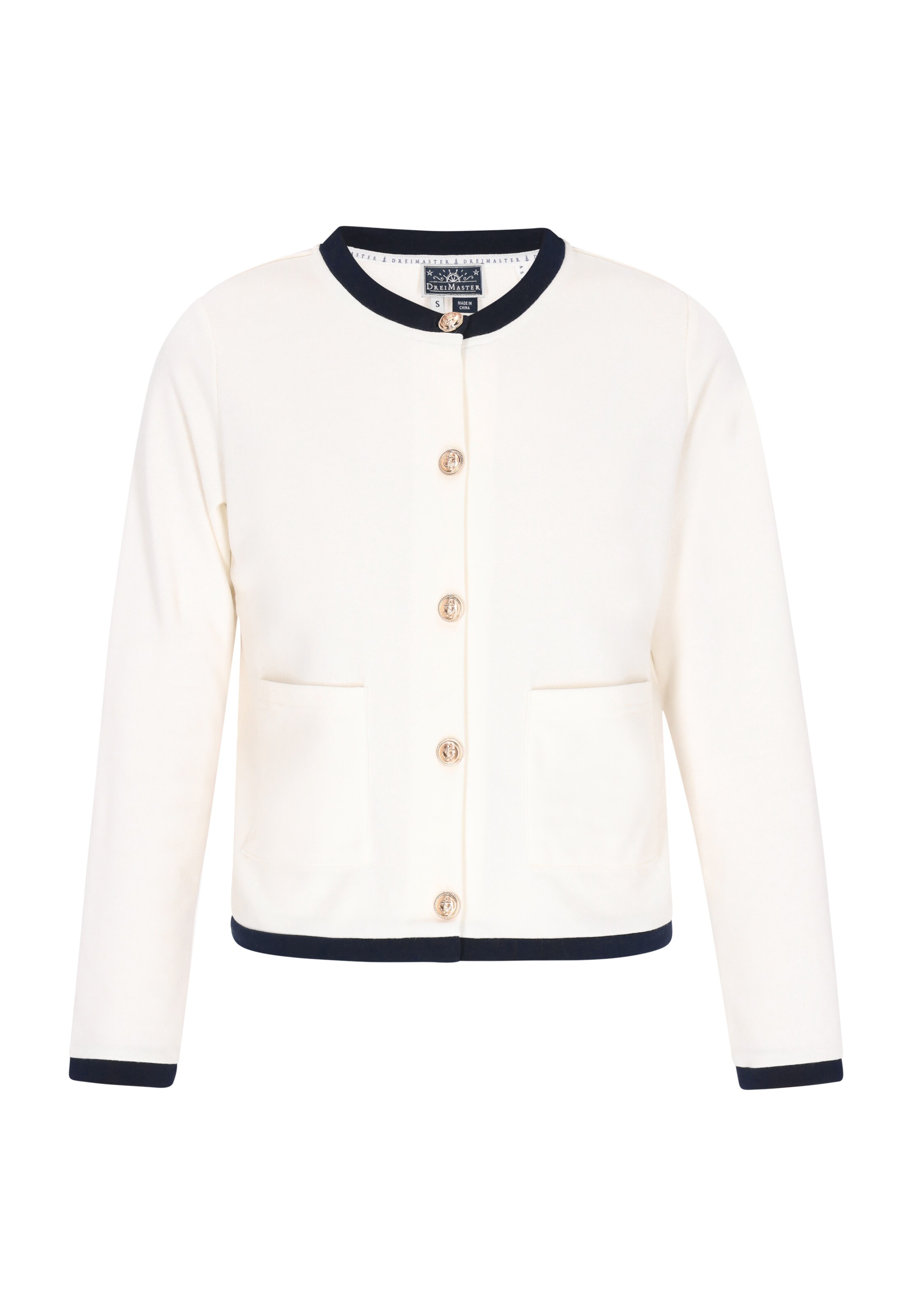 DreiMaster Maritim Kardigán - fehér: elől