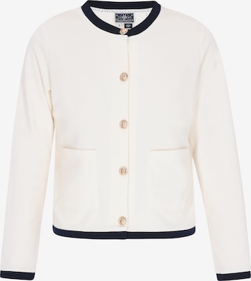 DreiMaster Maritim Gebreid vest in Wit: voorkant