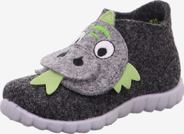 SUPERFIT - Pantufa 'Happy' em preto: frente